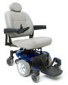 blue j6 jazzy electric wheelchair by pride mobility