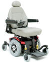 red jazzy 614hd electric wheelchair by pride mobility